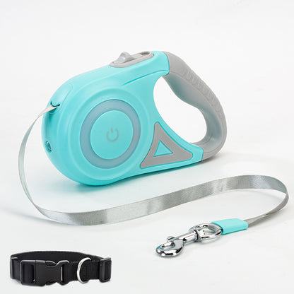 Laisse rétractable pour chien et collier Spotlight, corde de traction automatique pour chien et chat, pour petits et moyens chiens, produit pour animaux de compagnie
