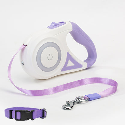 Laisse rétractable pour chien et collier Spotlight, corde de traction automatique pour chien et chat, pour petits et moyens chiens, produit pour animaux de compagnie