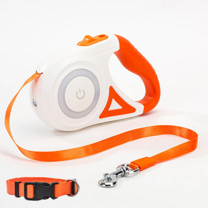 Laisse rétractable pour chien et collier Spotlight, corde de traction automatique pour chien et chat, pour petits et moyens chiens, produit pour animaux de compagnie